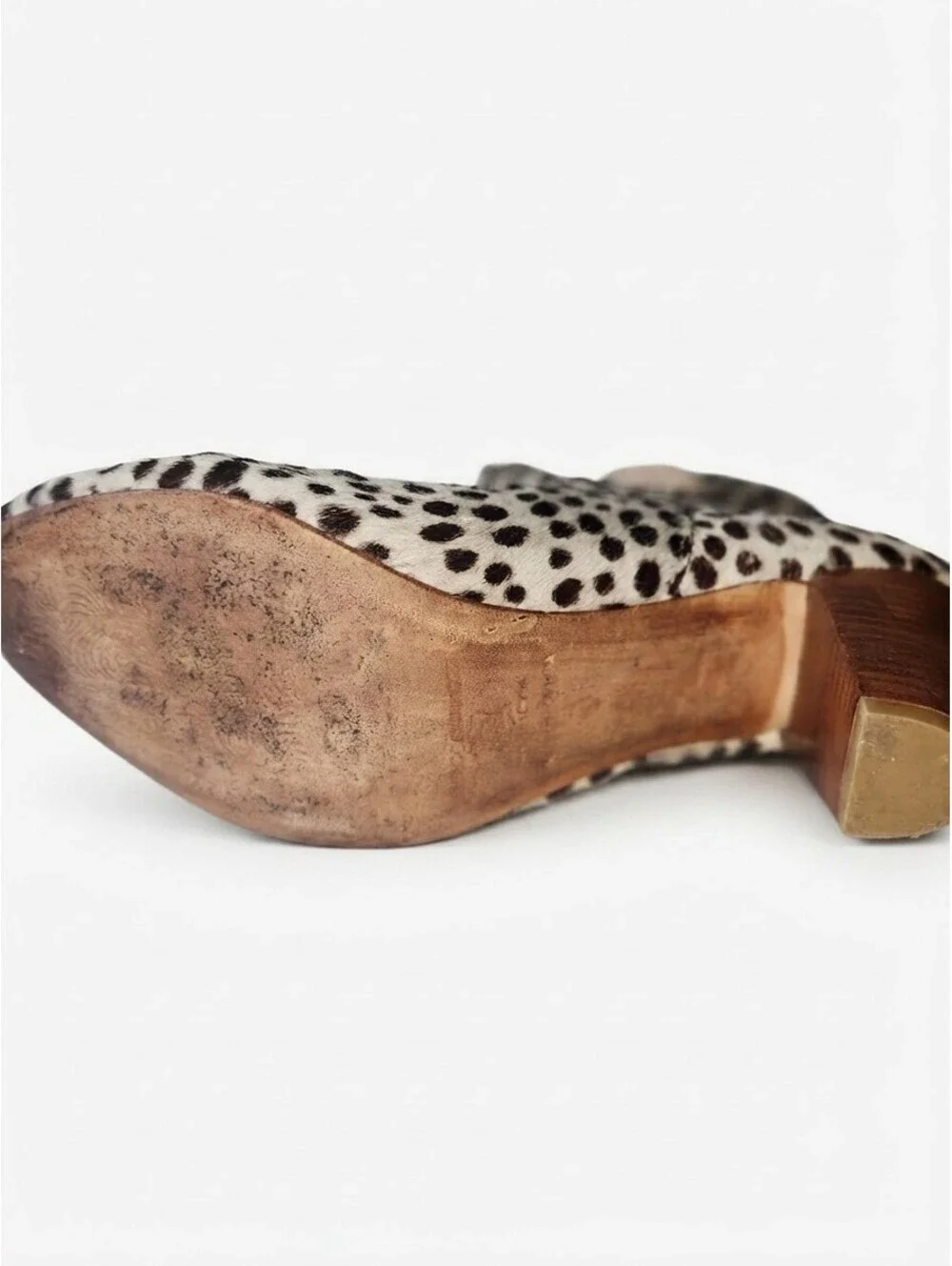 RARE Rebecca Minkoff Dalmatian pattern Hair-On Heeled Bootie Size 10